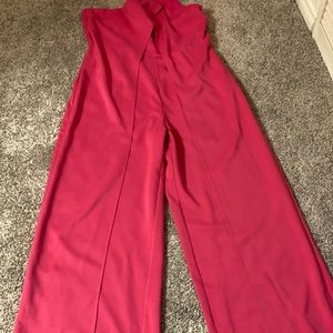 Hot Pink A Symmetric Jumpsuit
